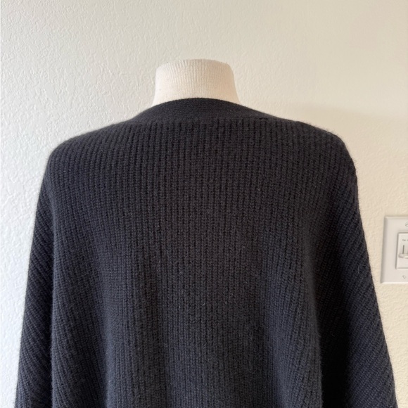 Jenni Kayne Cashmere Cocoon Black Cardigan Sweater Ribbed Oversize XXL - Picture 6 of 8